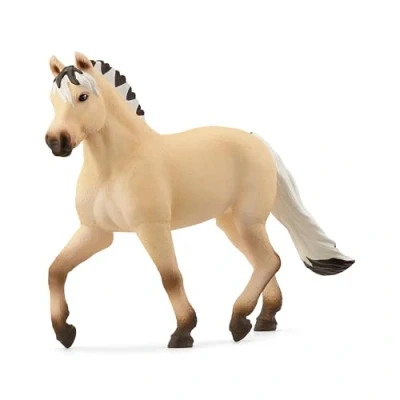Image of schleich 13980 Horse CLUB Norwegian Fjord Mare Figurine for ages 5+, Black, Cream