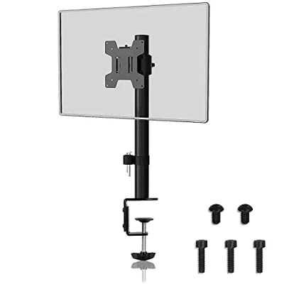 Image of suptek VESA Monitor Stand Single Desk Mount for 13&quot; 27&quot; Screens up to 10kg, Adjustable Vertical with Tilt Swivel Rotation, 75x75mm/100x100mm