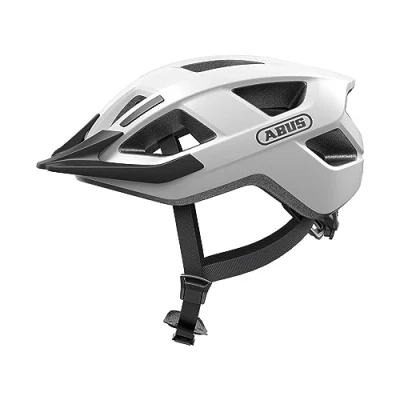Image of ABUS Aduro 3.0 City Bike Helmet Sporty in Stylish Design For Everyday Riding and Touring Men Women White, Size L