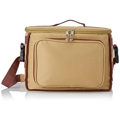 Image of GIMA Utility multi pocket bag, nylon, beige color, for nurses, doctors, therapists, sold empty, organiser bag