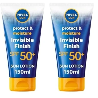 Image of NIVEA Sun Protect &amp; Moisture Invisible Finish Cream Lotion SPF50+ 150ml