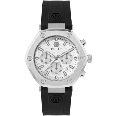 Image of Philipp Plein The Hexagon Chrono Mens Black Watch PWZBA0123 Silicone One Size