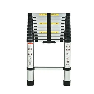 Image of 10.5Ft/3.2M Telescopic Ladder Portable Aluminium Extension Ladders,Telescopic Attic Loft Ladders,Multi Purpose Multi Function Extendable Ladder,Max Load 330lbs