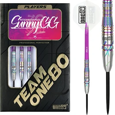 Image of ONE80 Chameleon Sunny GG Player Dart Steel Tip Darts Set 24g (D7897)
