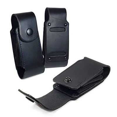 Image of TUFF LUV Leather Case Sheath pouch &amp; Elastic tool Side [Compatible With] Leatherman Super 300 / Surge/Multi 830165 WP503 Black