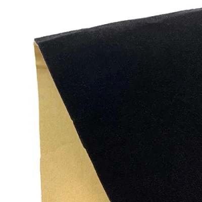 Image of Yalulu Self Adhesive Velvet Flock Liner Back Felt Sheets Fabric Sticky Sheets, 20 x 148 cm Soft for Jewelry Drawer Craft DIY Arts Decoration (Black)