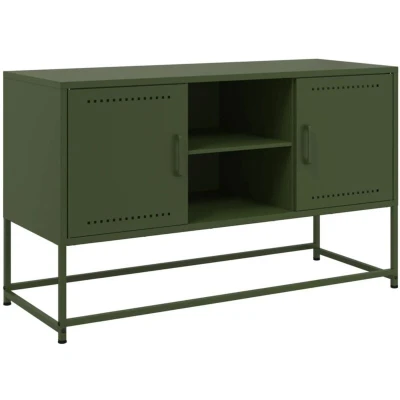 Image of vidaXL Highboard White 36x39x107 cm Steel