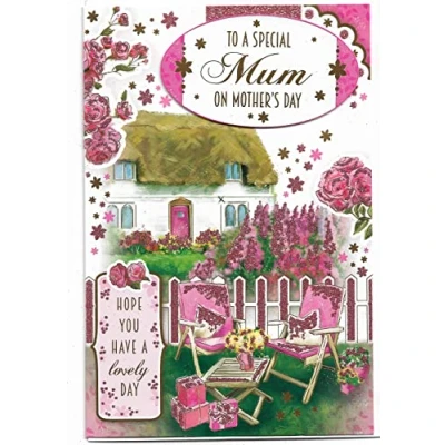 Image of Mothers Day Card For Mum 23 x 15 Cm (9 6 inches) To A Special On Mother&#039;s Hope You Have Lovely