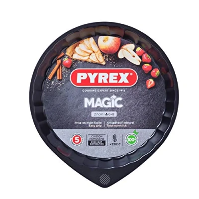 Image of Pyrex MG27BN6 Magic Flan Tin, Black,27cm