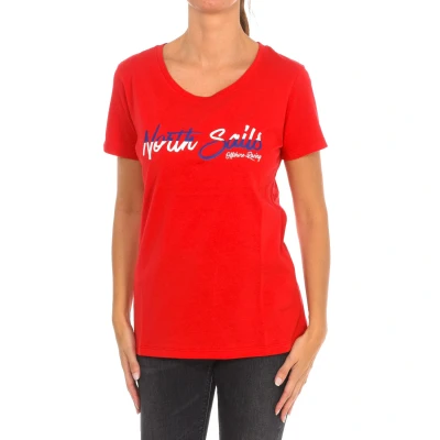 Image of North Sails Womenss short sleeve t shirt 9024310 Red Size Small