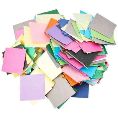 Image of Springboard Pre Cut Coloured Jumbo Mosaic Squares Kits for Children Arts and Crafts Kids Assorted Colours 2.5 x cm Paper Pack of 5000