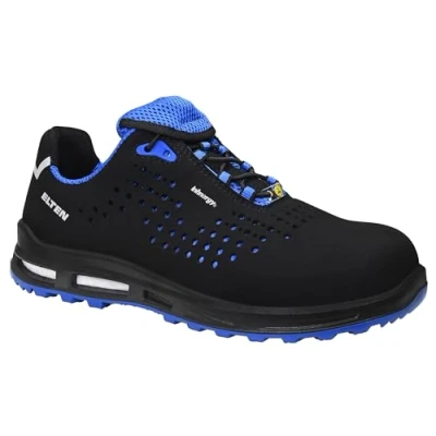 Image of ELTEN Unisex&#039;s Impulse XXT Blue Low ESD S1 Safety Shoes Boots, Black, 43 EU