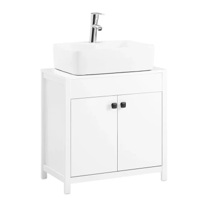 Image of Sobuy Under Sink Cabinet Bathroom Vanity Unit Storage Cabinet,BZR98 W