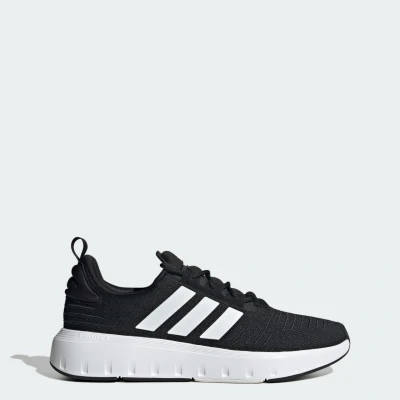 Image of adidas Sportswear Unisex Swift Run Shoes Black Leather Size UK 9.5