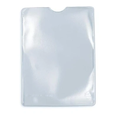 Image of HERMA 1328 ID Card Holder Transparent Pack of 10 for Protection Documents in DIN A7 Format, Plastic Sleeves Protective Cover Set,