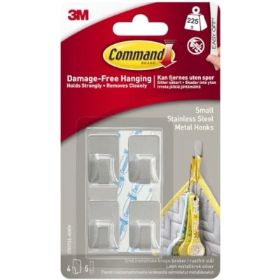 Image of Command 17031SS Small Stainless Steel Hooks, S
