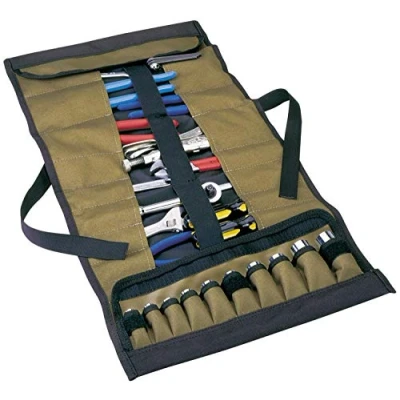 Image of Custom LeatherCraft 1173 32 Pocket Socket Tool Roll Pouch