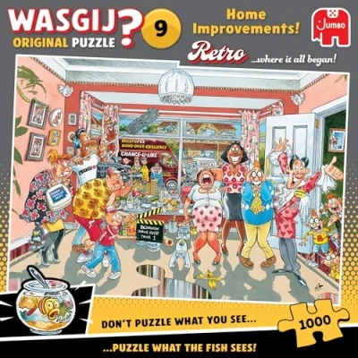 Image of Wasgij Retro Original 9, Home Improvements Unique 1000 Piece Jigsaw Puzzles for Adults, Challenging and Brainteasing, Pieces, 100% Recycled Cardboard, Jumbo