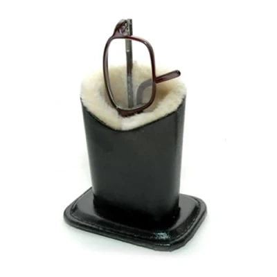 Image of Easylife Glasses Holder for Women and Men. Black Standing Case Spectacle with Fluffy Soft Lining to Protect from Scratches Dirt. (11.5cm x 8cm 11.5cm) Fully Guaranteed
