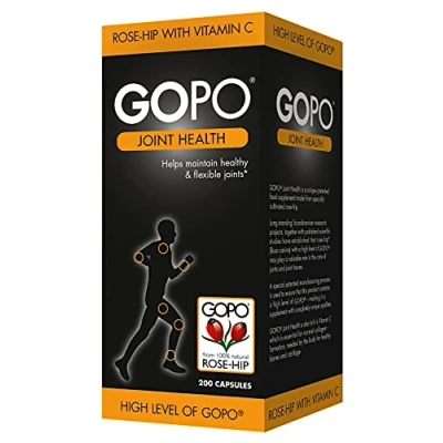 Image of GOPO Joint Health 200 Capsules Rose Hip &amp; Vitamin C Helps maintain healthy flexible joints