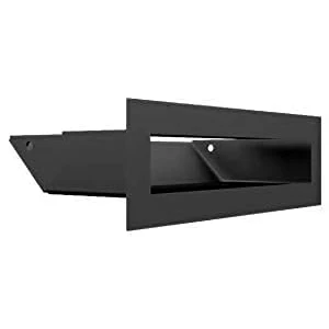 Image of KRATKI ventilation grille Air Warm 6 x 20 cm Black Exhaust for chimney intake at a 45 degree angle overheating resistant Ideal modern interiors