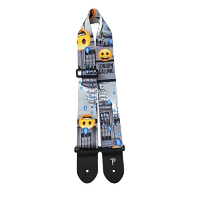Image of Perris Leathers LPCPE 8202 2.5&quot; Heat Transfer Emoji Guitar Strap, London Calling