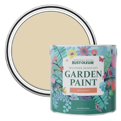 Image of Rust Oleum Beige Mould Resistant Garden Paint in Satin Finish Sandhaven 2.5L