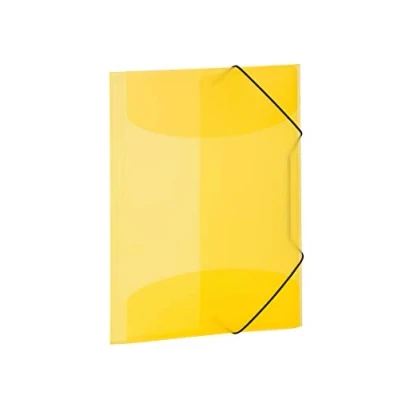 Image of HERMA Elastic Folder Translucent in Yellow, A4, Sturdy Plastic, with 3 Inner Flaps, 1 Span
