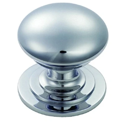 Image of Carlisle Brass Premium Quality Solid Victorian Cabinet Cupboard Door Knob Polished Chrome (38mm dia (1.5&quot;))
