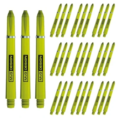 Image of WINMAU Michael Van Gerwen MvG Design Green Medium Nylon dart stems (Shafts) 10 sets per pack (30 in total)