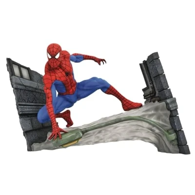 Image of Marvel SEP182341 Spider Man Comic Webbing PVC Diorama, Multicolor