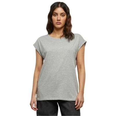 Image of Urban Classics Extended Shoulder Basic Tshirt, Women&#039;s, Size: XS, Grey