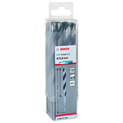 Image of Bosch Professional 10 Piece PointTeQ HSS Twist Drill Bit (for Metal, 9.6 x 87 133 mm, Driver Accessories)