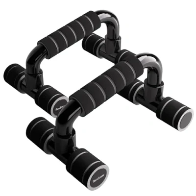 Image of READAEER Pushup Bars Stands Handles Set for Men and Women Workout (Gray)