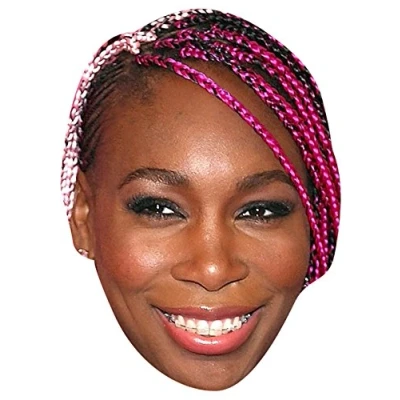 Image of FoxyPrinting VENUS WILLIAMS JB Tennis Fancy Dress Cardboard Celebrity Party Face Mask