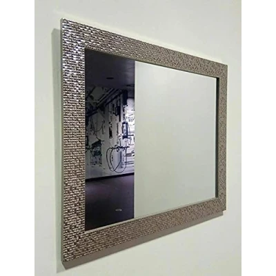 Image of Biznest Mosaic Effect Large Wall Hanging Mirror With A Decorative Design 50X60Cm