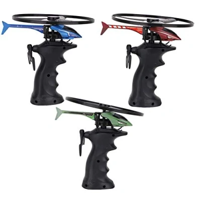 Image of Toyland® Pull String Helicopter Launcher 3 Assorted Colours One Chosen At Random