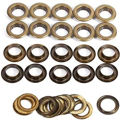 Image of HEEPDD Grommet Kit, Antique Brass Eyelet Grommets with Washers for Leather Canvas Clothes Shoes Belts Bags DIY Crafts(14mm 20sets)
