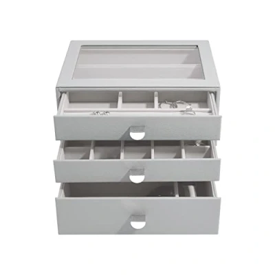 Image of Stackers Classic Pebble Grey SET 3 DRAWERS