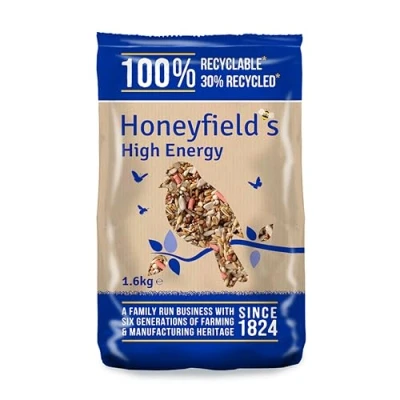 Image of Bird Food High Energy Seeds, in Protein and Essential Vitamins, Great for Hanging Feeders, Tables, Ground Feeding, Bulk Bag (1.6kg) Honeyfield’s