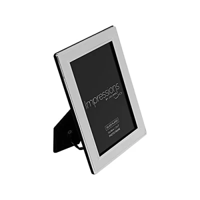 Image of Silverplated Plain Satin Photo Frame 5&quot; x 7&quot; New In Box