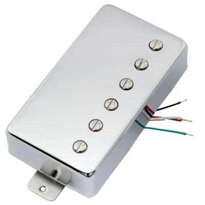 Image of Artec VH59 Vintage Tone Covered Alnico 5 Humbucker Bridge Pickup 8.4K for Les Paul Style Electric Guitar, Chrome