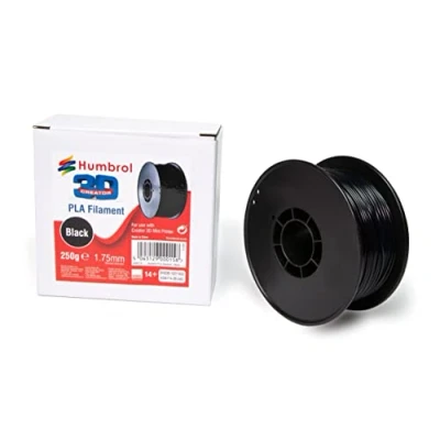 Image of Humbrol AG9174 Black PLA Filament 3D Printer Spool, 1.75mm Flexible PLA, Printing &amp; Scanning Accessories Replacement Materials for AG9172 Creator