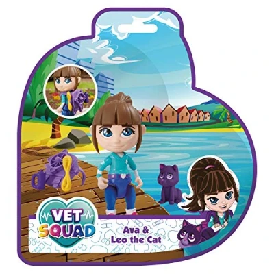 Image of Vet Squad pet Assortment Ava &amp; Leo The Cat, 3 Inch Articulated Figure with and Accessories