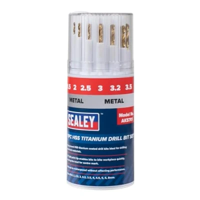 Image of Sealey HSS Titanium Drill Bit Set 11pc AK5701