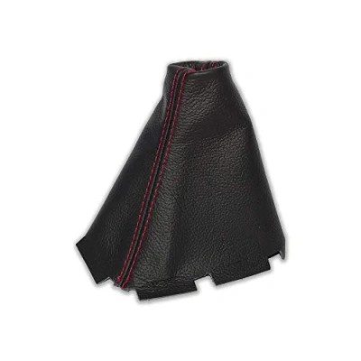 Image of The Tuning Shop Ltd Gear Gaiter Compatible with Honda Civic Type R EP3 Leather Red Stitching