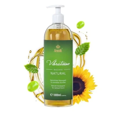 Image of Vibratissimo “Natural Massage Oil for Sensual Pleasure, Love Oil, Erotic 1000ml