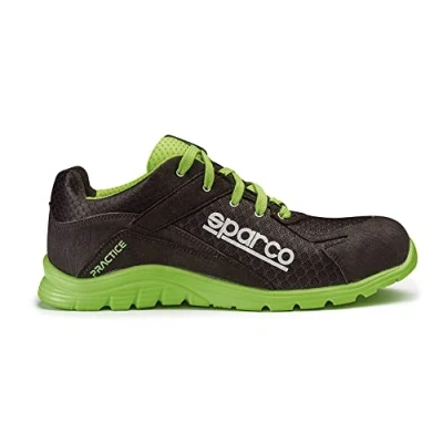 Image of Sparco s0751740nrvf Practice Shoe, Black/Green, Size 40