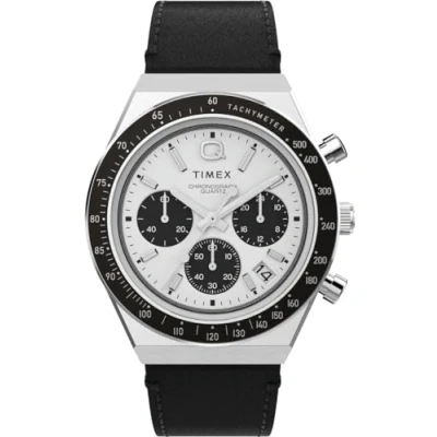 Image of Timex Men&#039;s Chronograph Quartz Watch with Leather Strap TW2W53400
