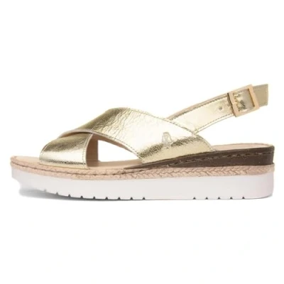 Image of Hush Puppies Women&#039;s Saphira Sandal, Gold, 7 UK